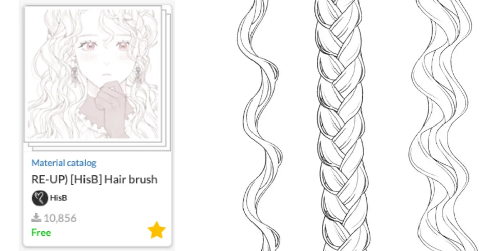 3 Free CLIP STUDIO PAINT Hair Brushes – LUNAR ☆ MIMI