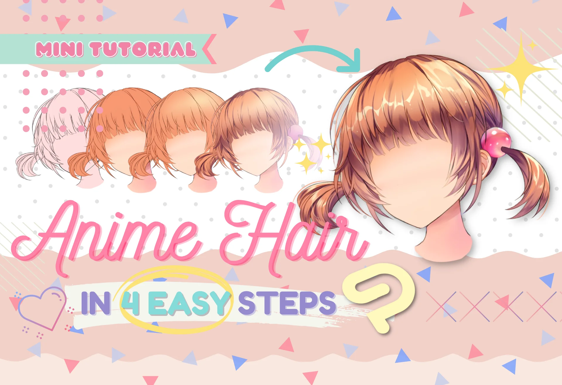 TUTORIAL] How to DRAW Anime Hair! 