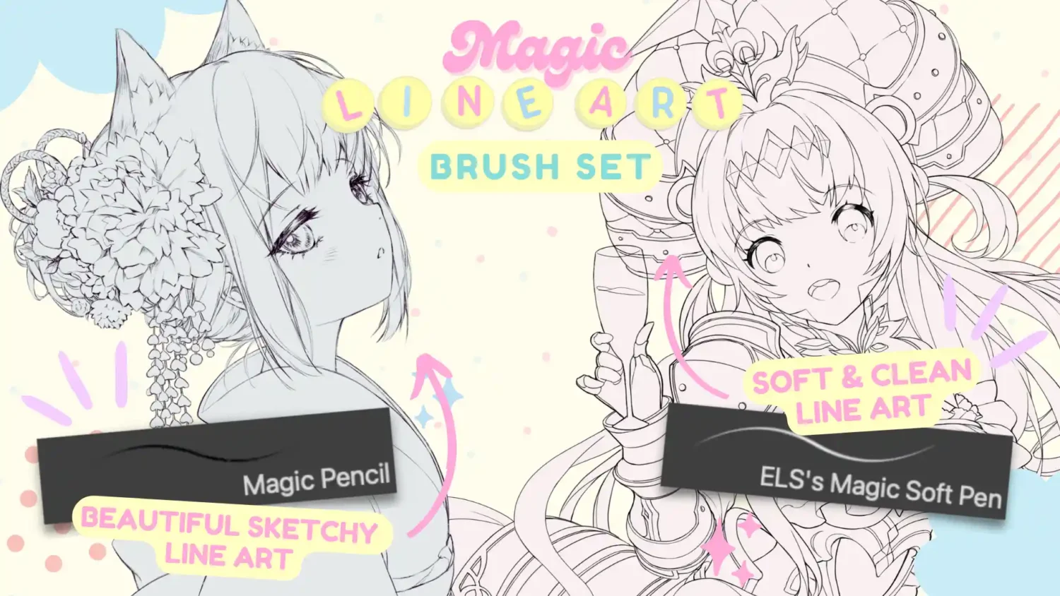 Magic Line Art Brush Set – LUNAR ☆ MIMI