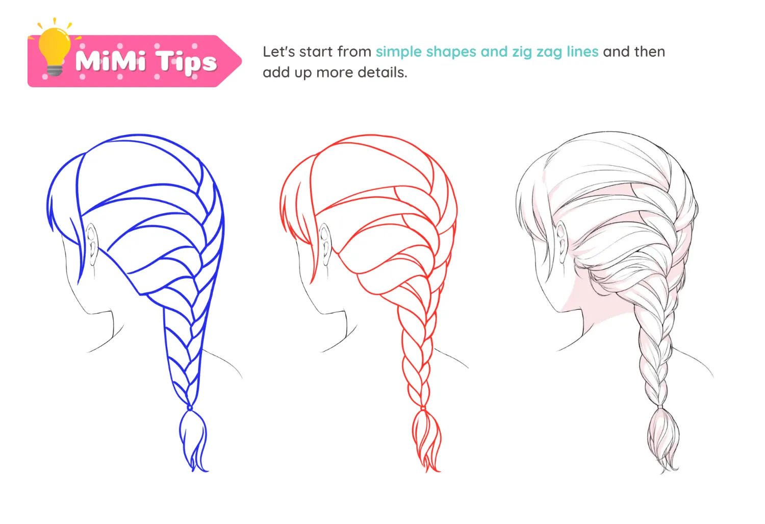 Pin by Isabella Matulin on Drawings in 2023  How to draw braids Manga hair  How to draw hair
