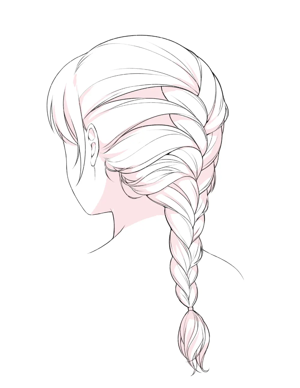 French Braid Drawing