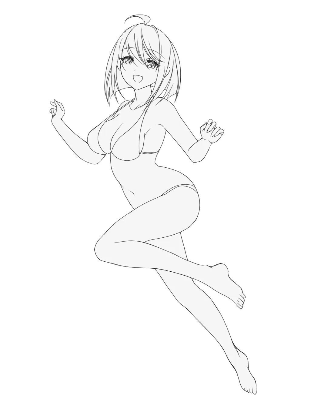 Anime Base Girl - Cute anime girl pose | PoseMy.Art