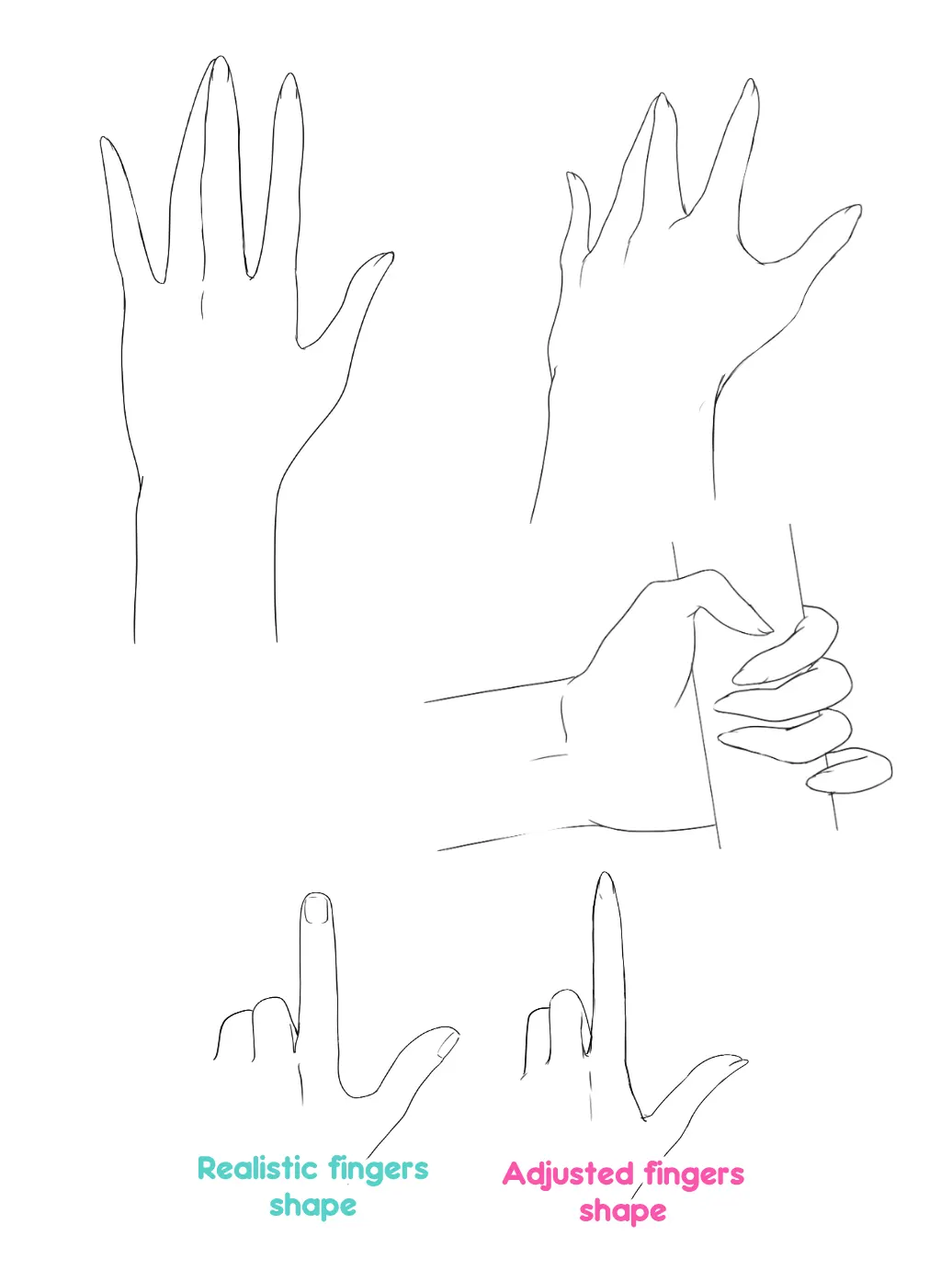 How to Draw Hand Poses Step by Step  AnimeOutline