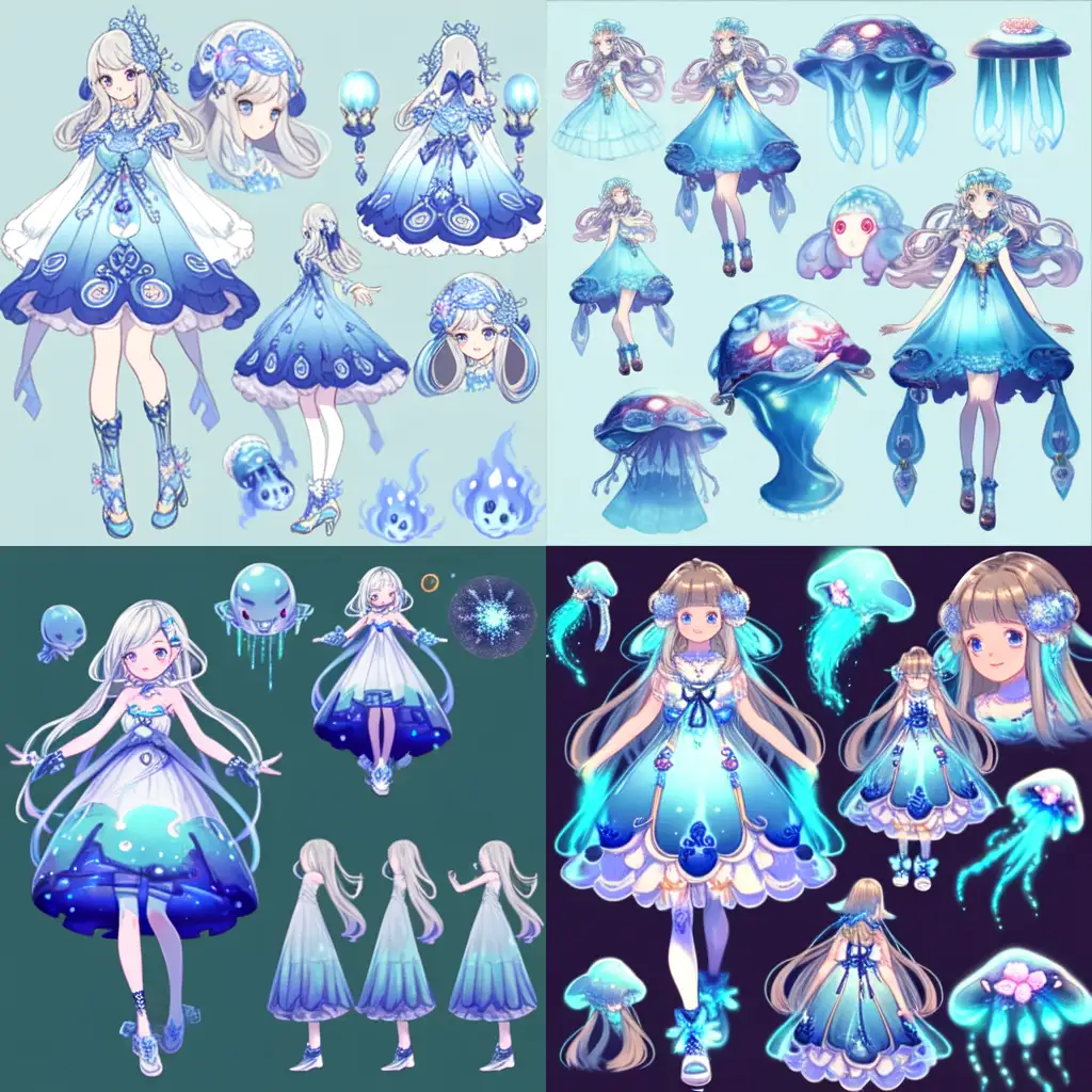 Anime girl character Midjourney Prompt