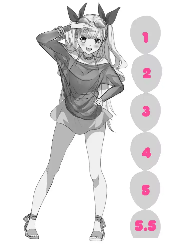 Mistiqarts Illustrations  Patreon Study Set 17 Female Anime Proportions  