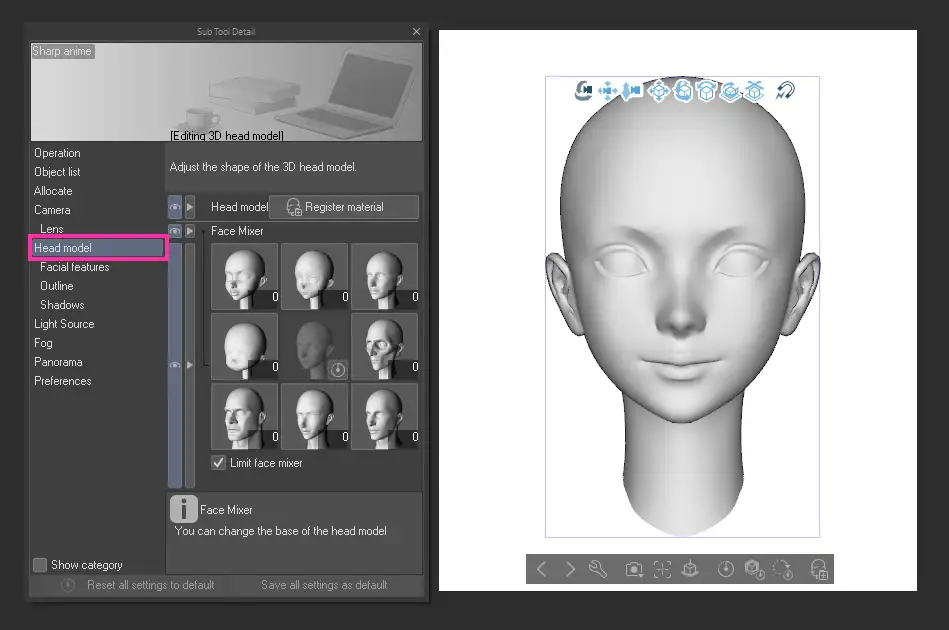 3D HEAD - CLIP STUDIO ASSETS