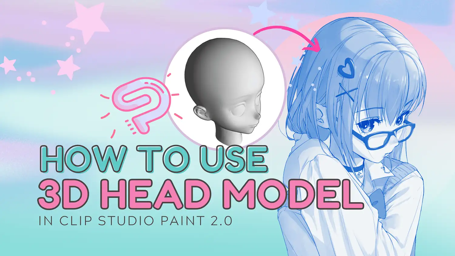 Anime girl head BASE - CLIP STUDIO ASSETS