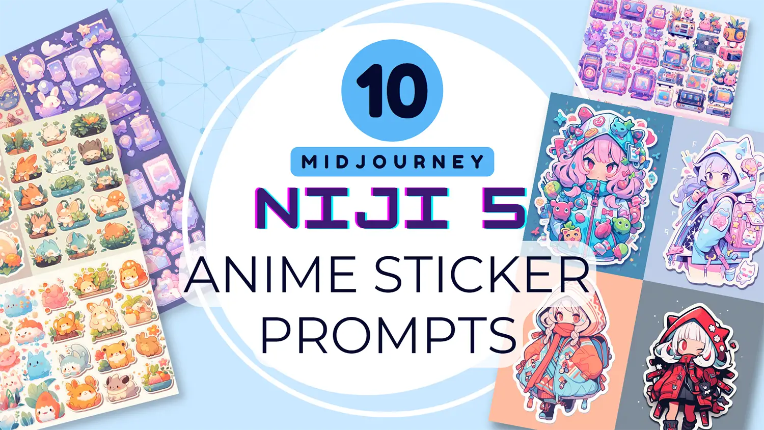 Cute Sticker Sheets Midjourney Prompt